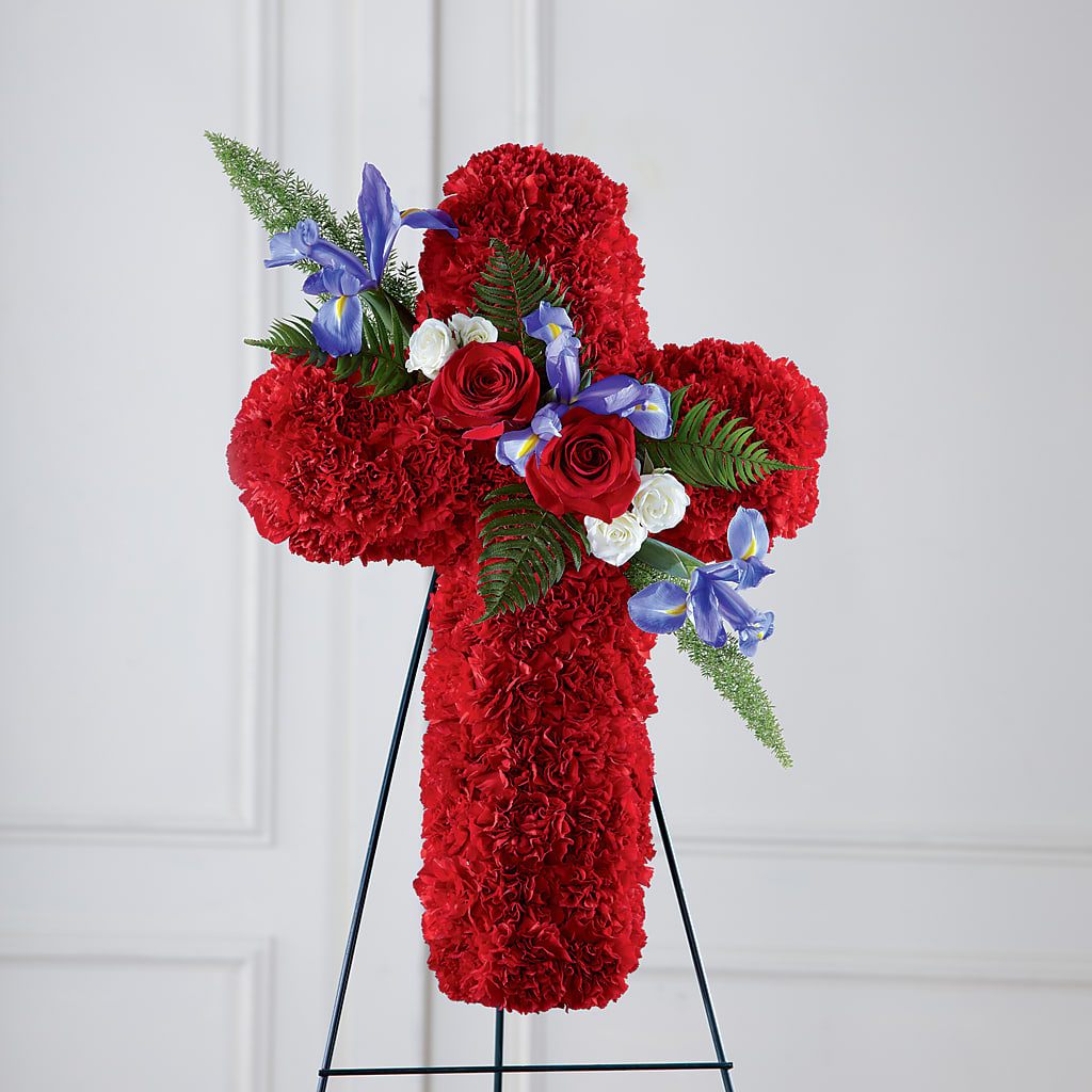 Faithful Hero Floral Cross – My Florist, Calgary AB