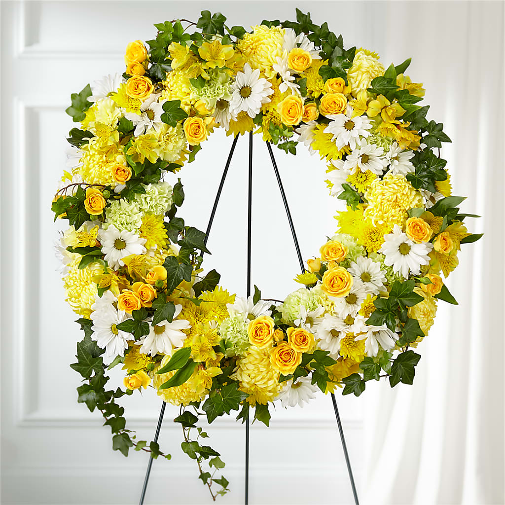 Golden Remembrance Wreath – My Florist, Calgary AB