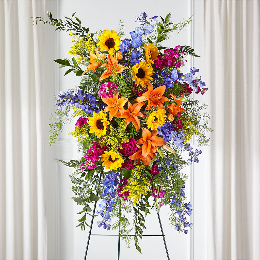 Sunlit Memories Standing Spray (Standard) – My Florist, Calgary AB