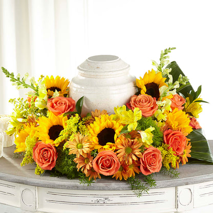 Faithful Sunflower Cremation Adornment –  My Florist, Calgary AB